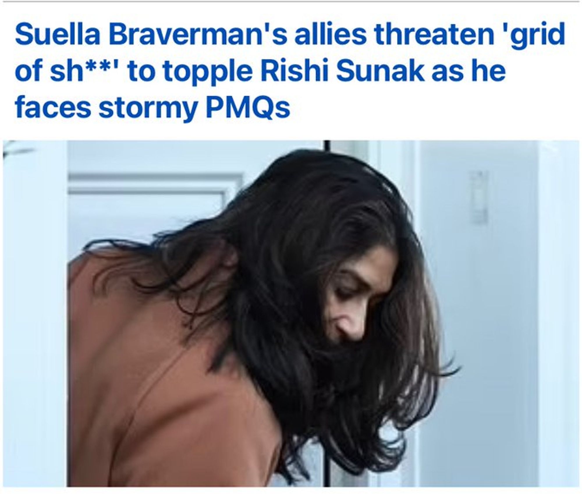 Braverman's allies threaten "grid of shit" to topple Rishi Sunak as he faces stormy PMQs