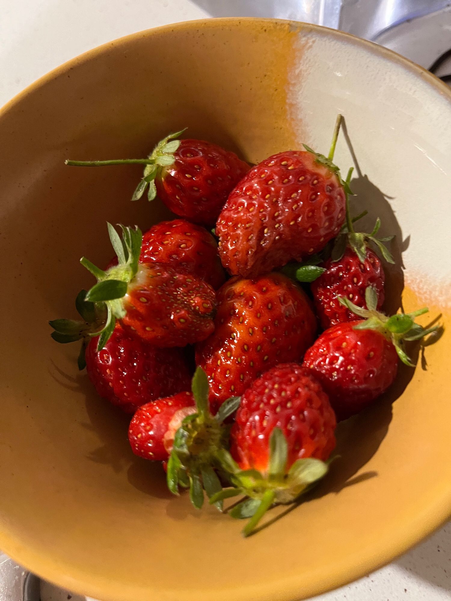 Small bowl of strawberries