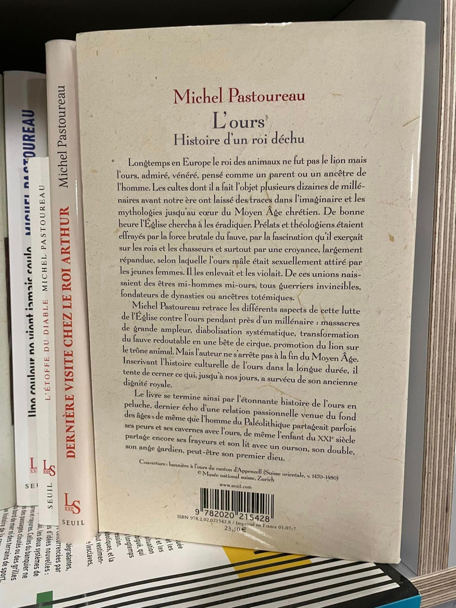 Michel Pastoureau, L'Ours. Histoire d'un roi déchu (quatrième de couverture)