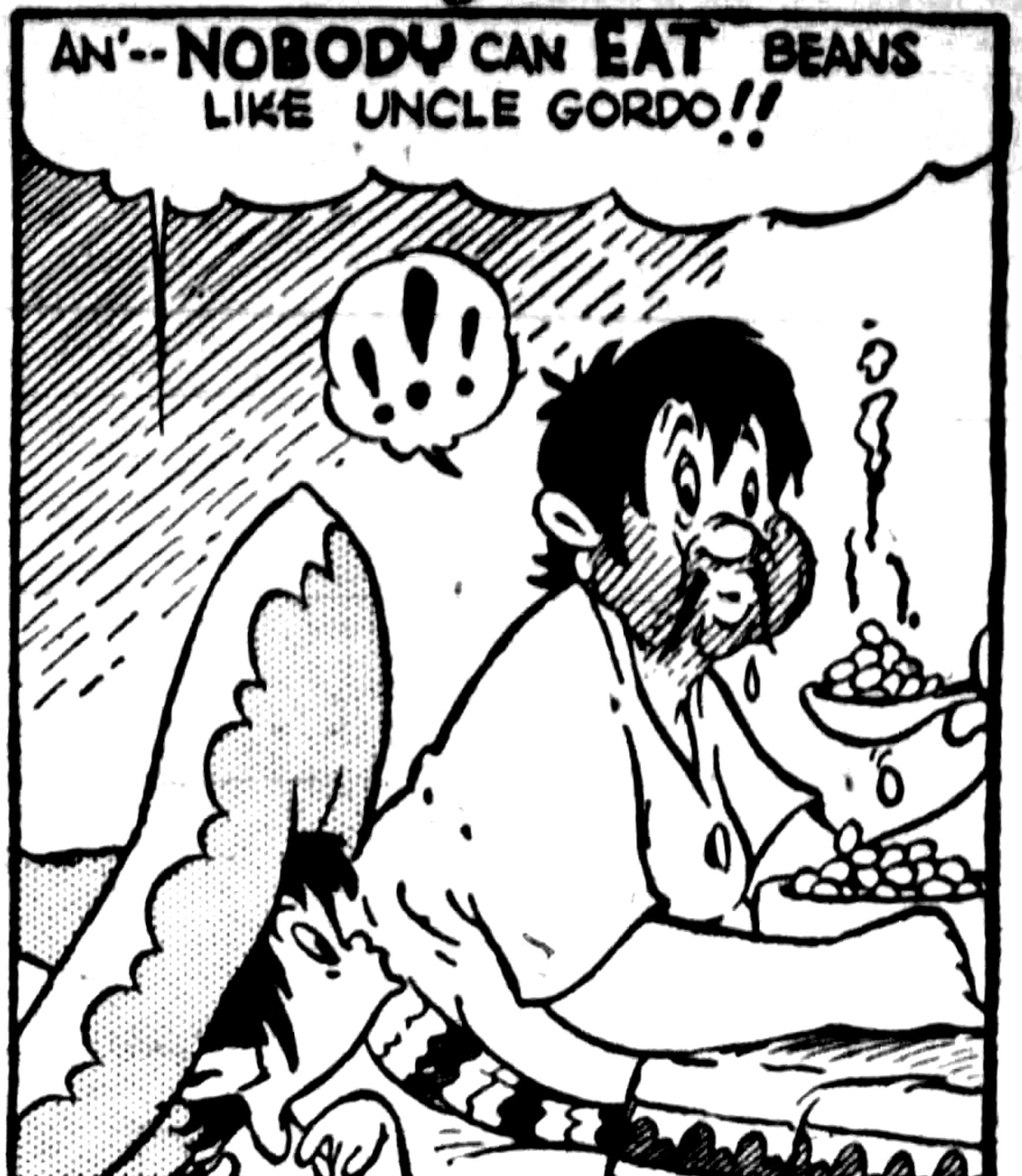 Gordo's first appearance on Nov 24 1941, showing a strong resemblance (in the face if not the waist) to The Bad Guy