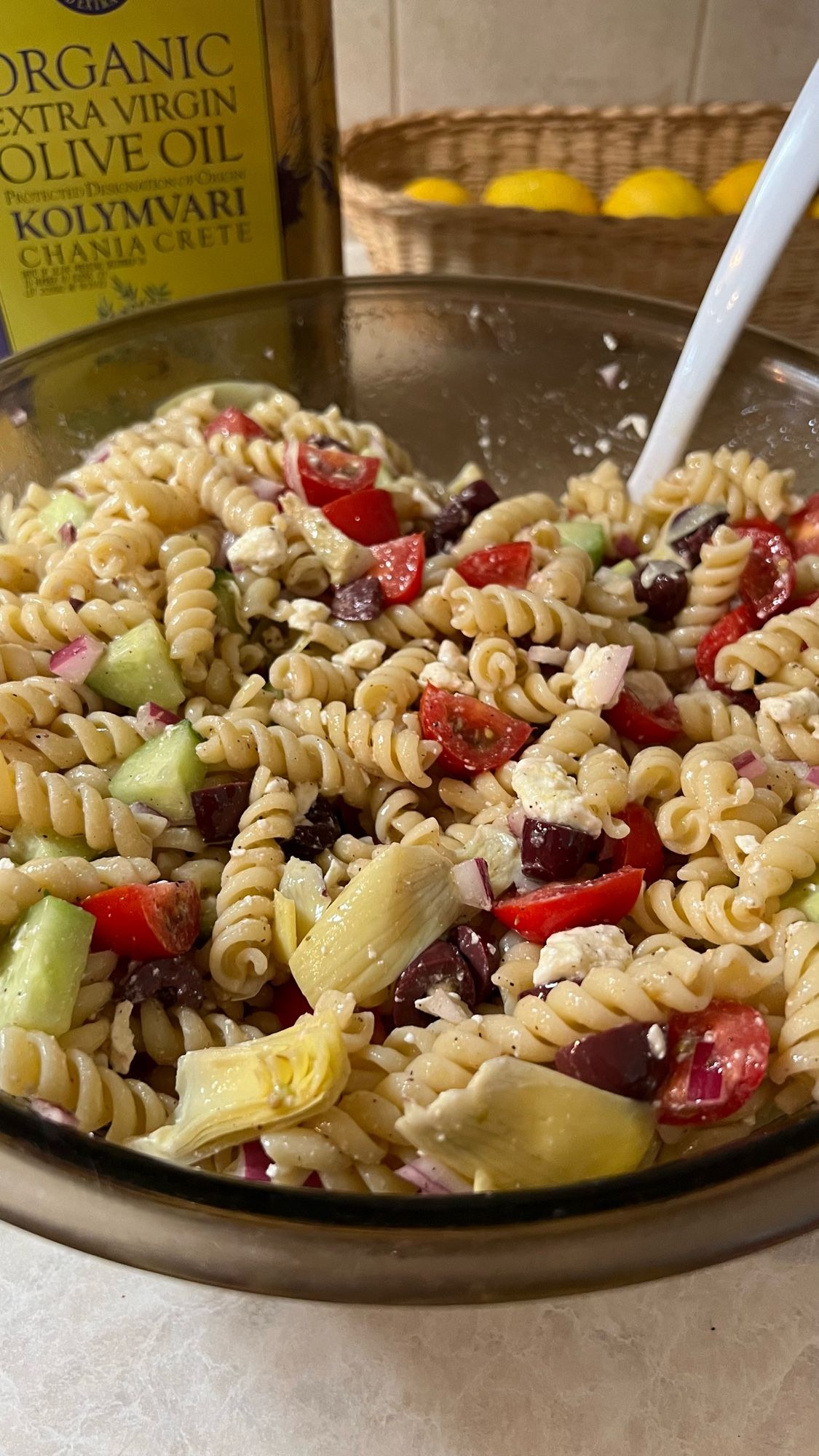 Greek pasta salad