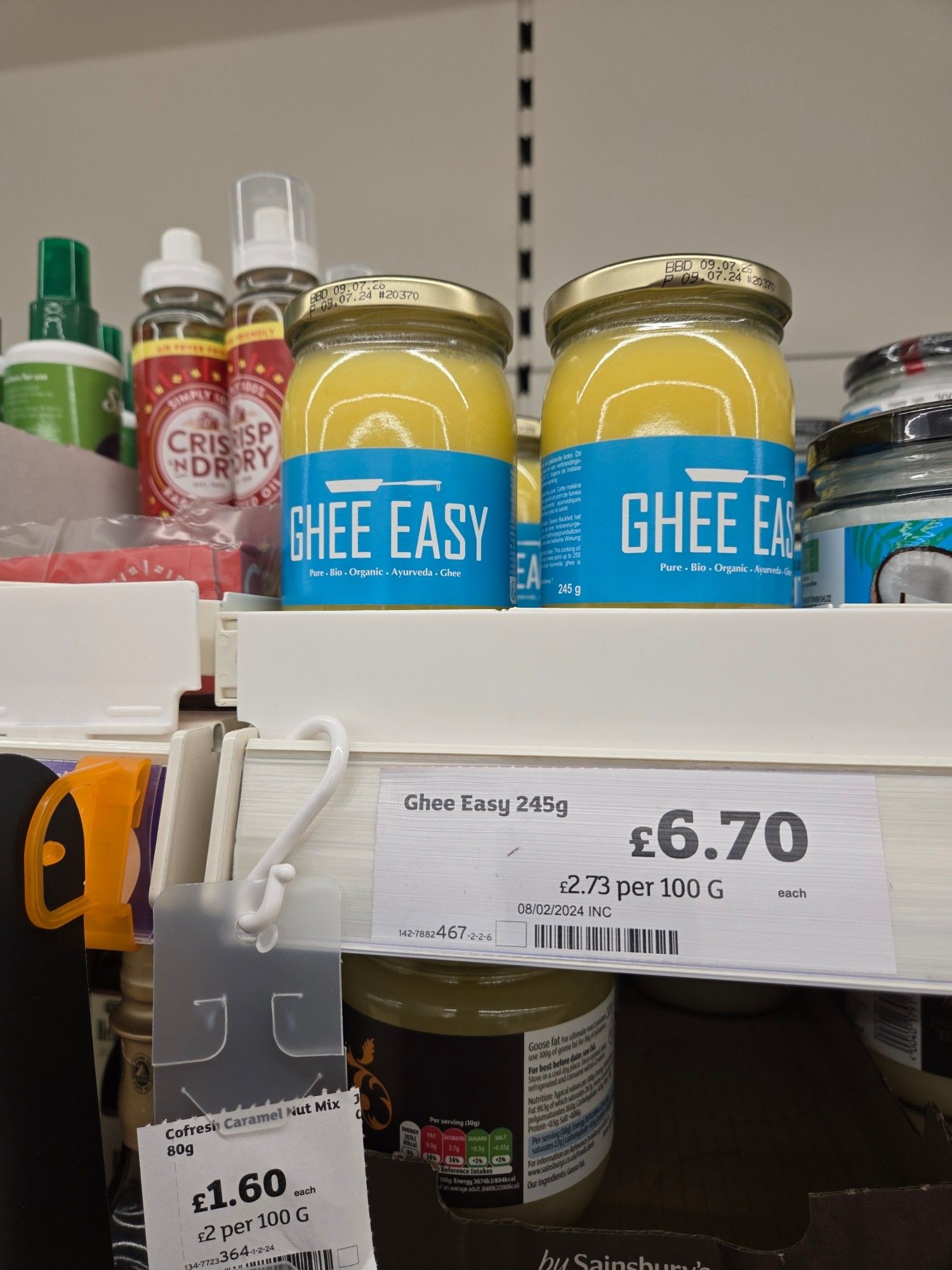 Small jars of Ghee on a shop self at a ridiculous price

If the store doesn't have sacks of onions outside and it isn't seemingly open 24/7 don't buy ghee from there