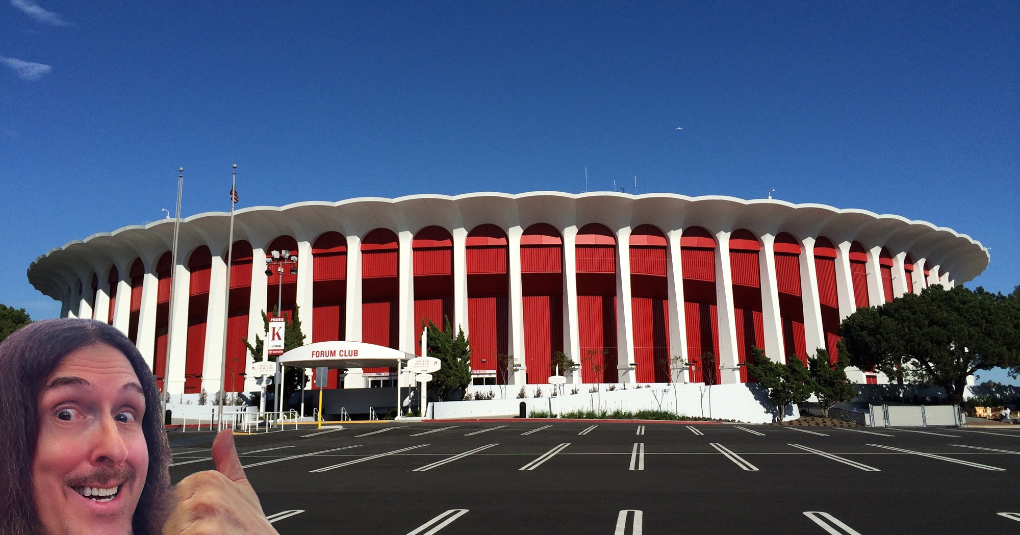 Al poses in front of the L.A. Forum