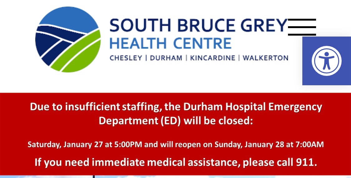 Durham ER closed jan 27 at 5pm until Jan 28 7am. Insufficient staffing is to blame