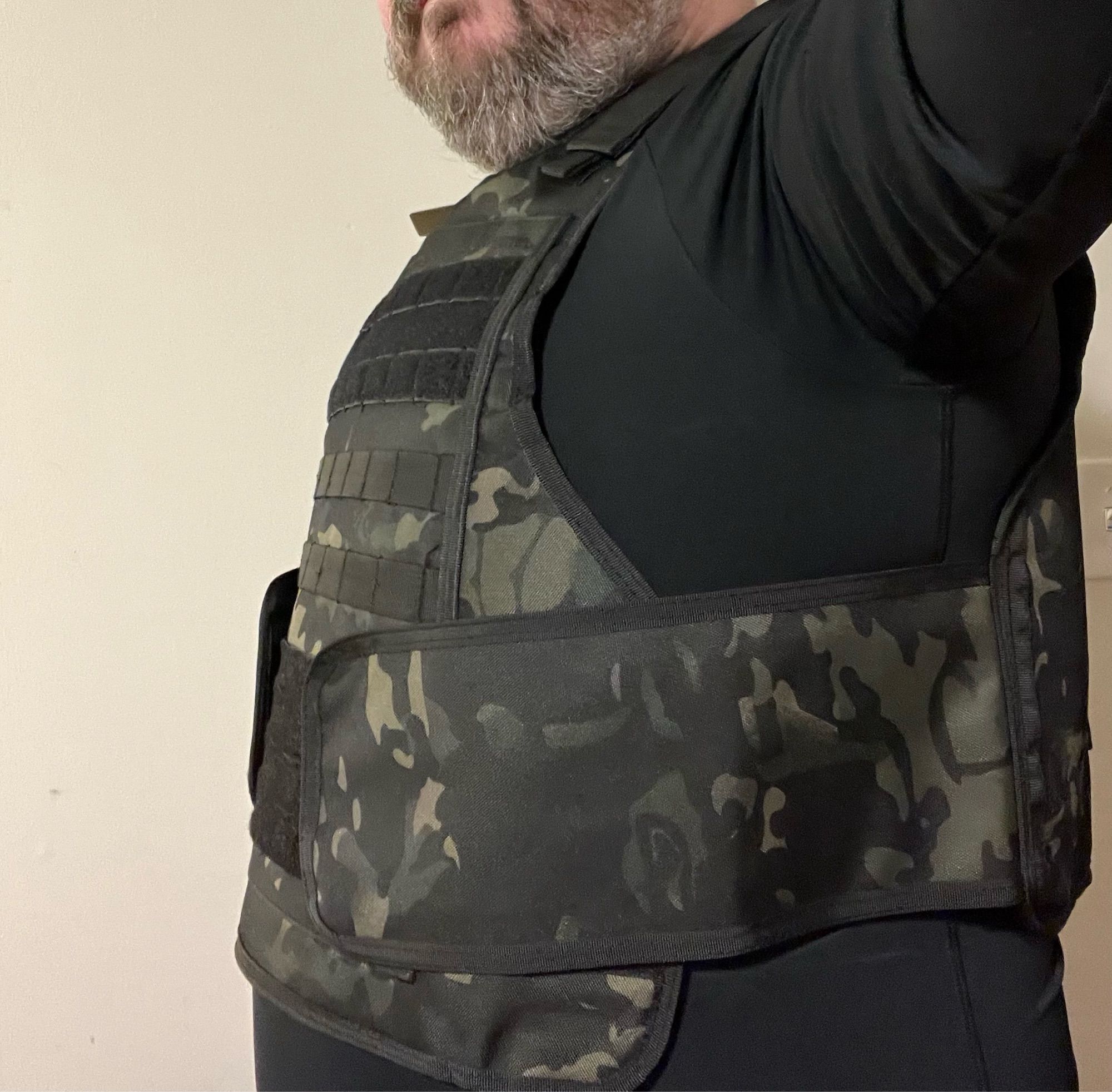 Black camo vest