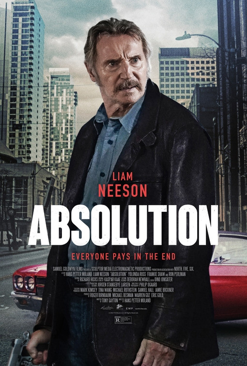 movie poster for aging gangster flick titled Absolution with Liam Neeson.