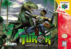 Turok: Dinosaur Hunter N64 box art