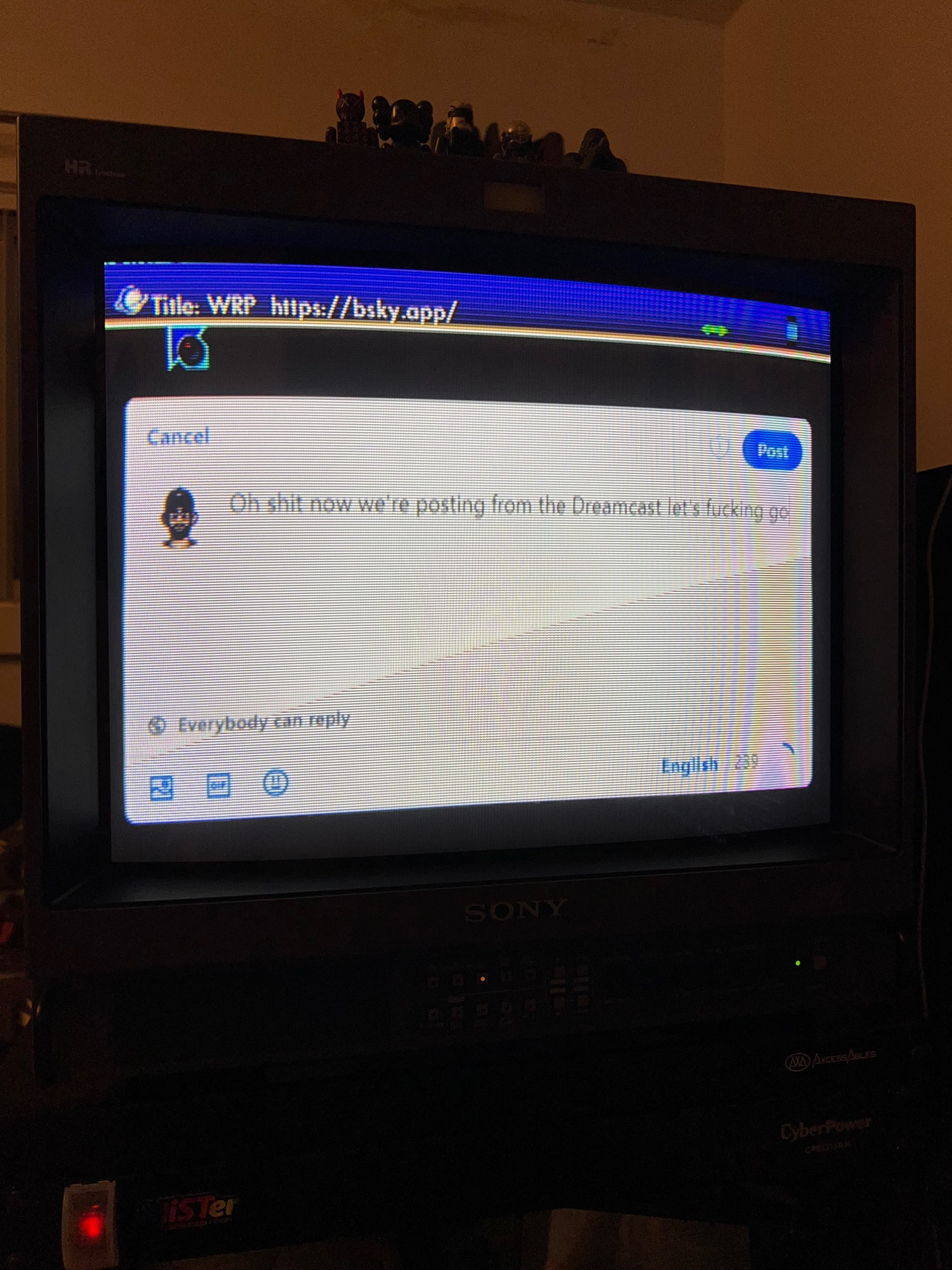 The time I got my Dreamcast online and posted to Bluesky