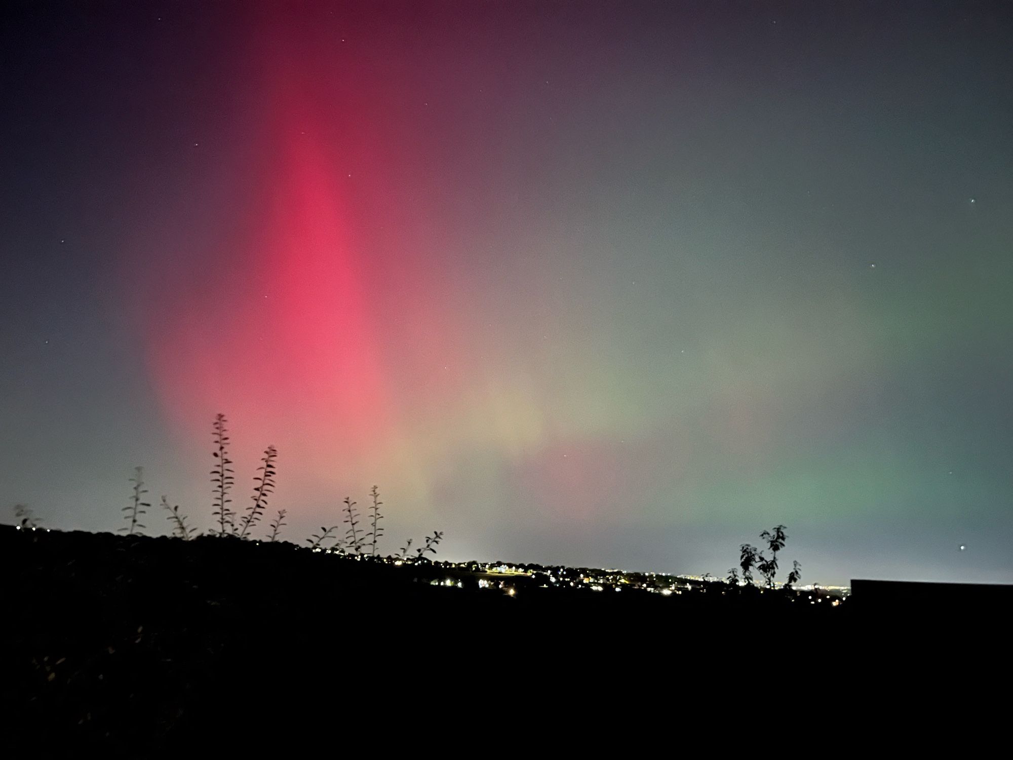 Northern lights in Wakefield