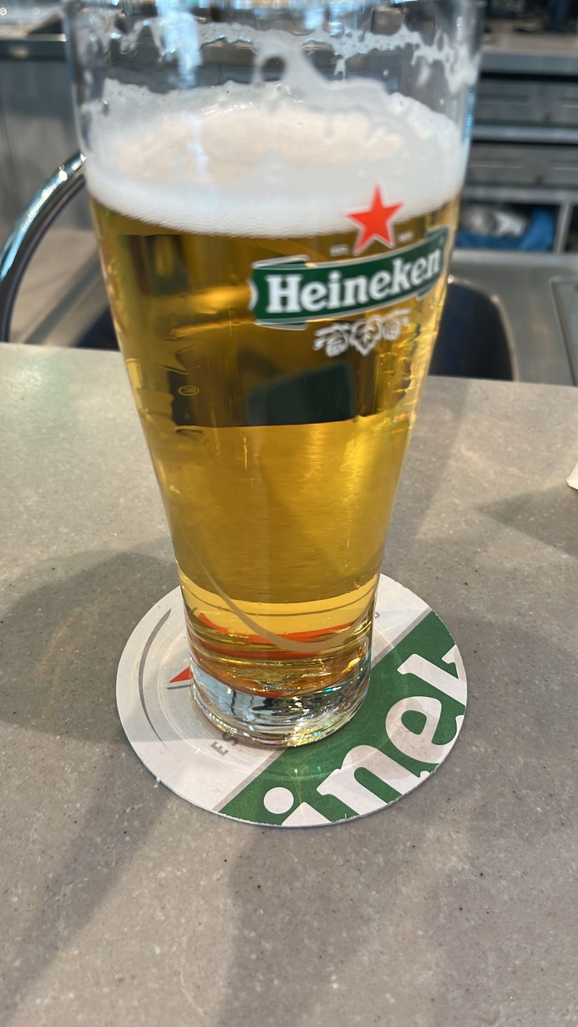 A Heineken beer in Schiphol airport