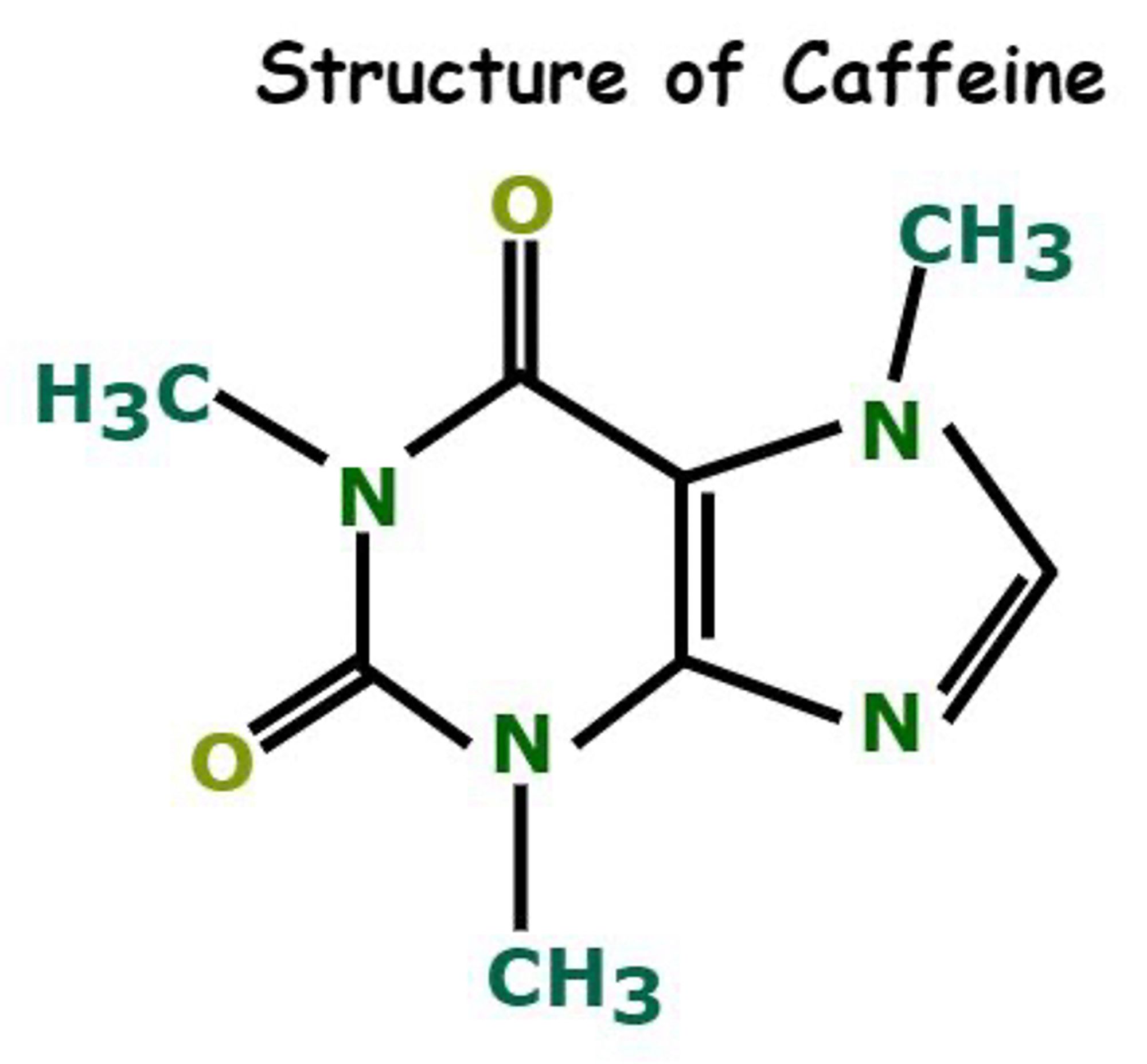 Structure of caffeine