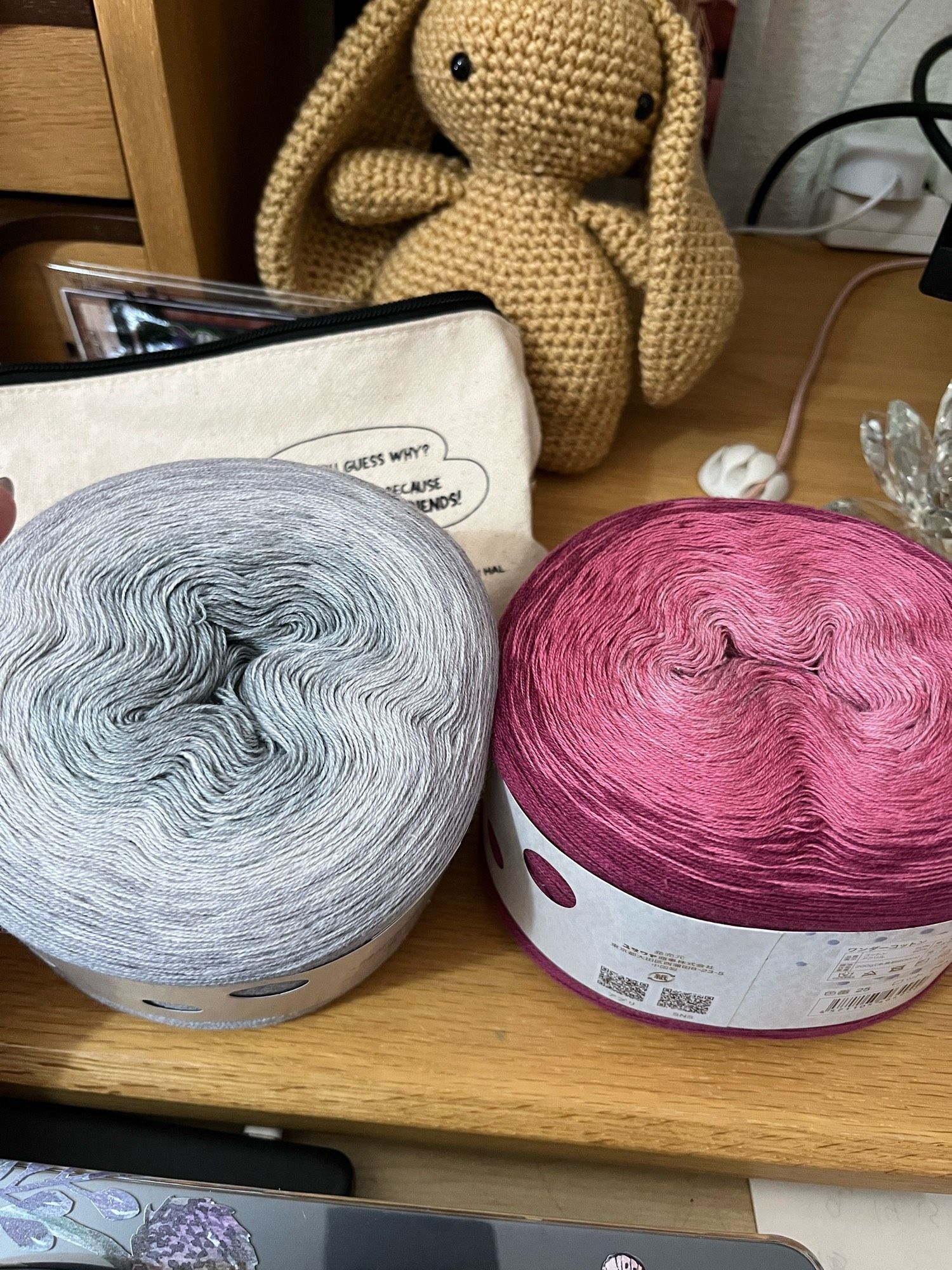 Two yarn cakes