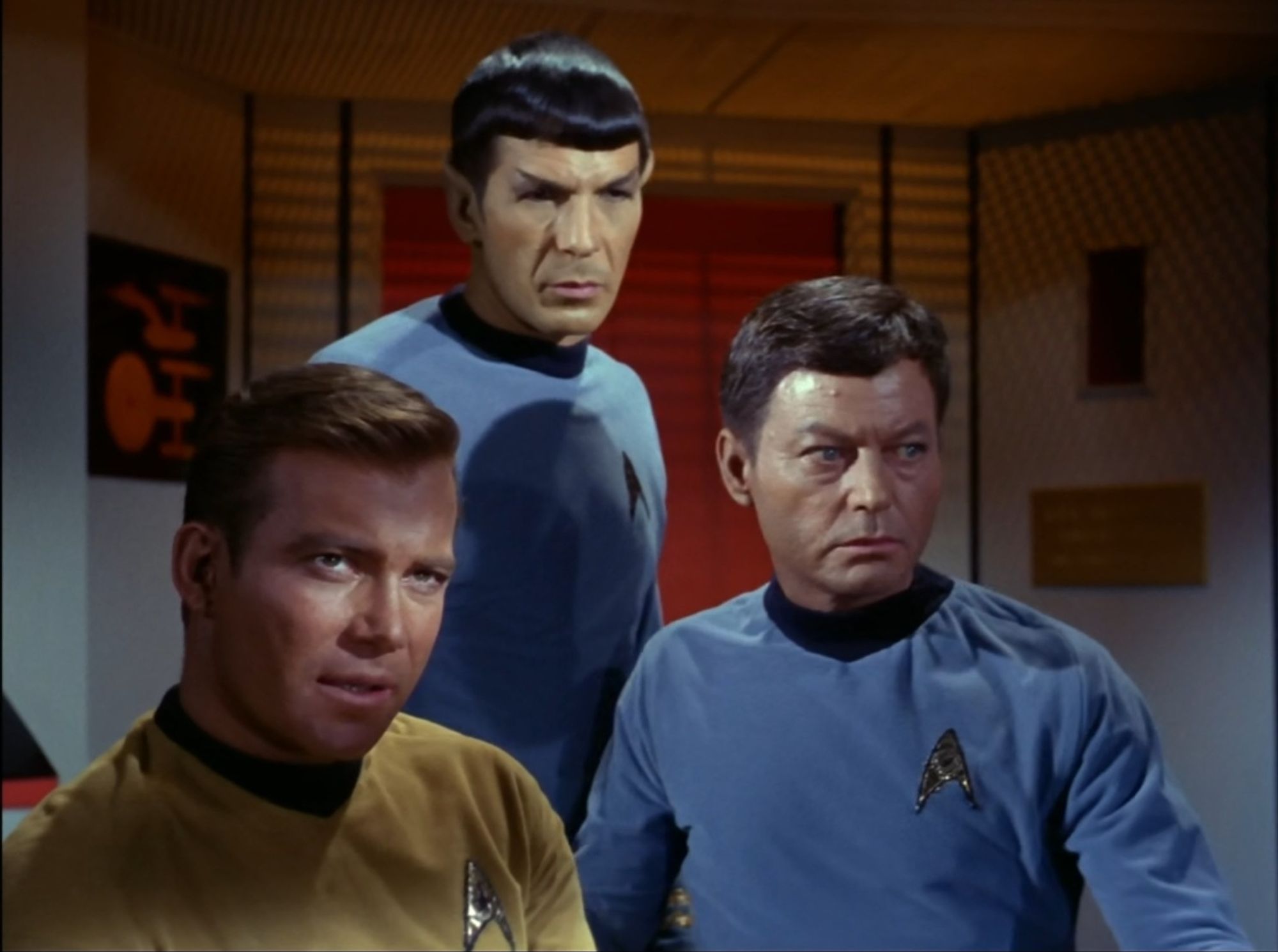 kirk, mccoy and spock from star trek the original series.