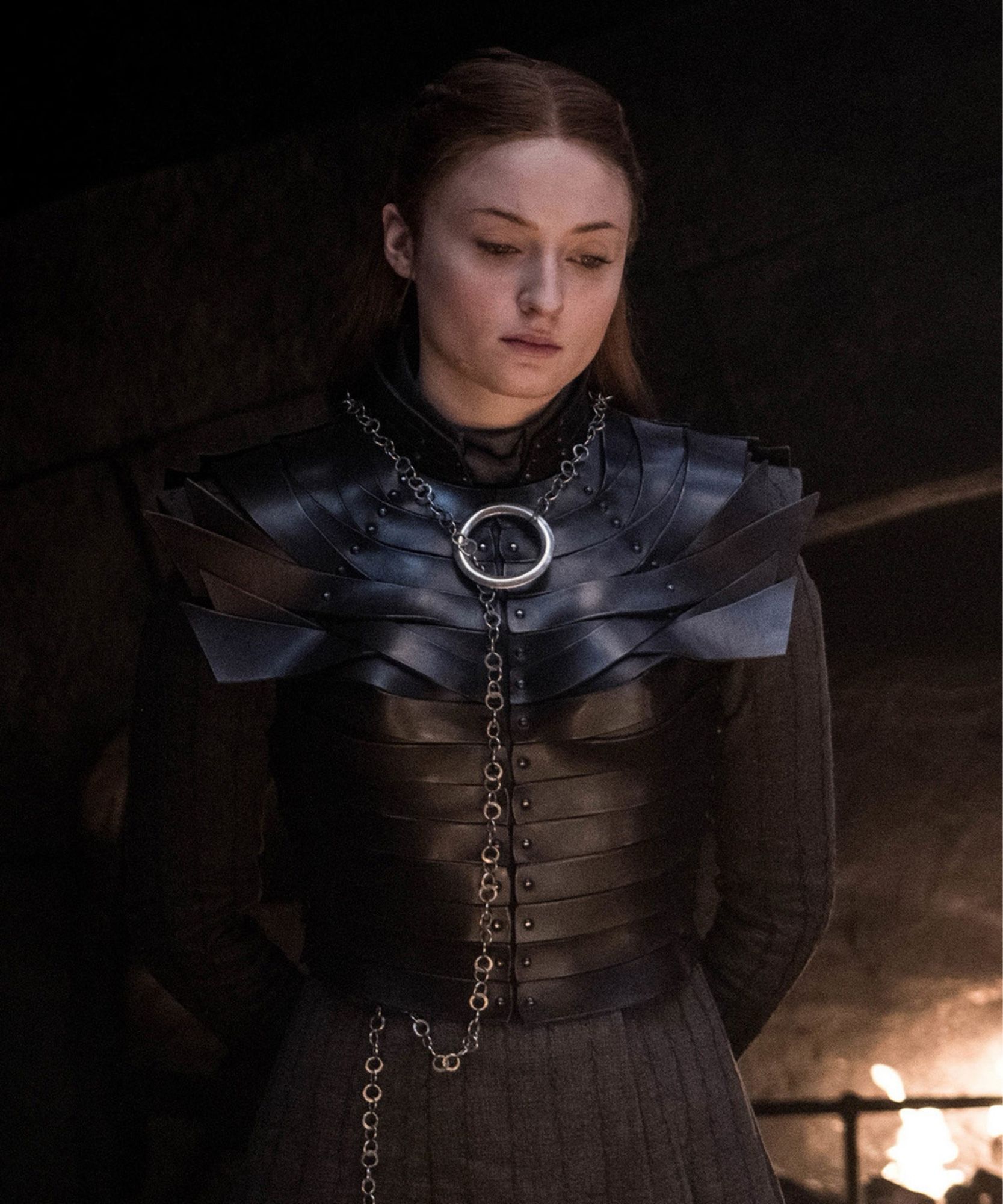 Still of Sansa Stark in Game of Thrones wearing her necklace