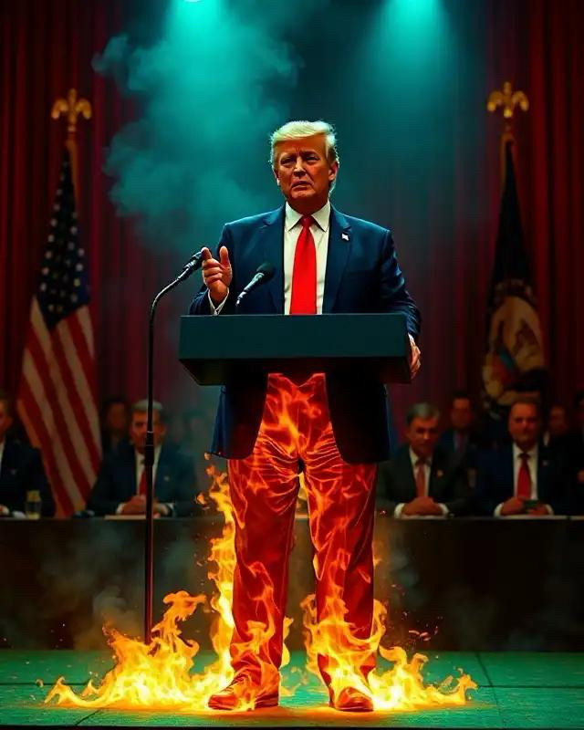 Trump, pants on fire 
