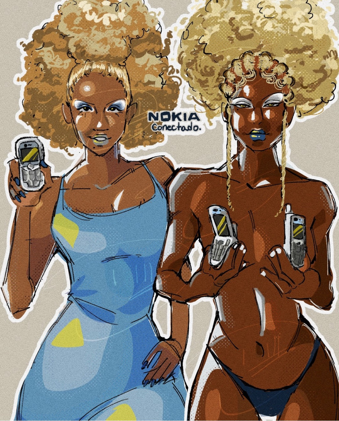 Onika and Mobira, based on that one photoshoot