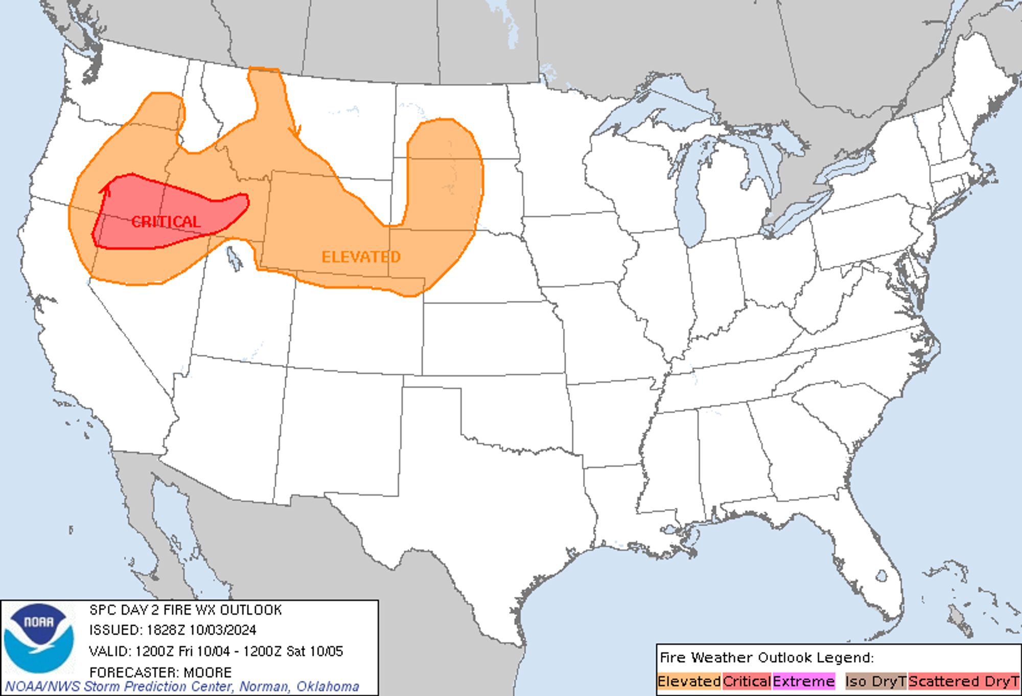 Day 2 Fire Weather Outlook Image