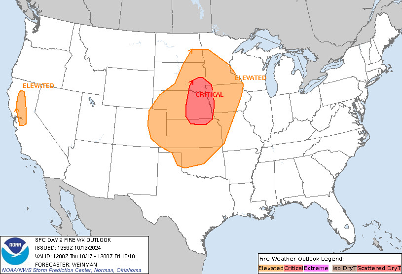 Day 2 Fire Weather Outlook Image