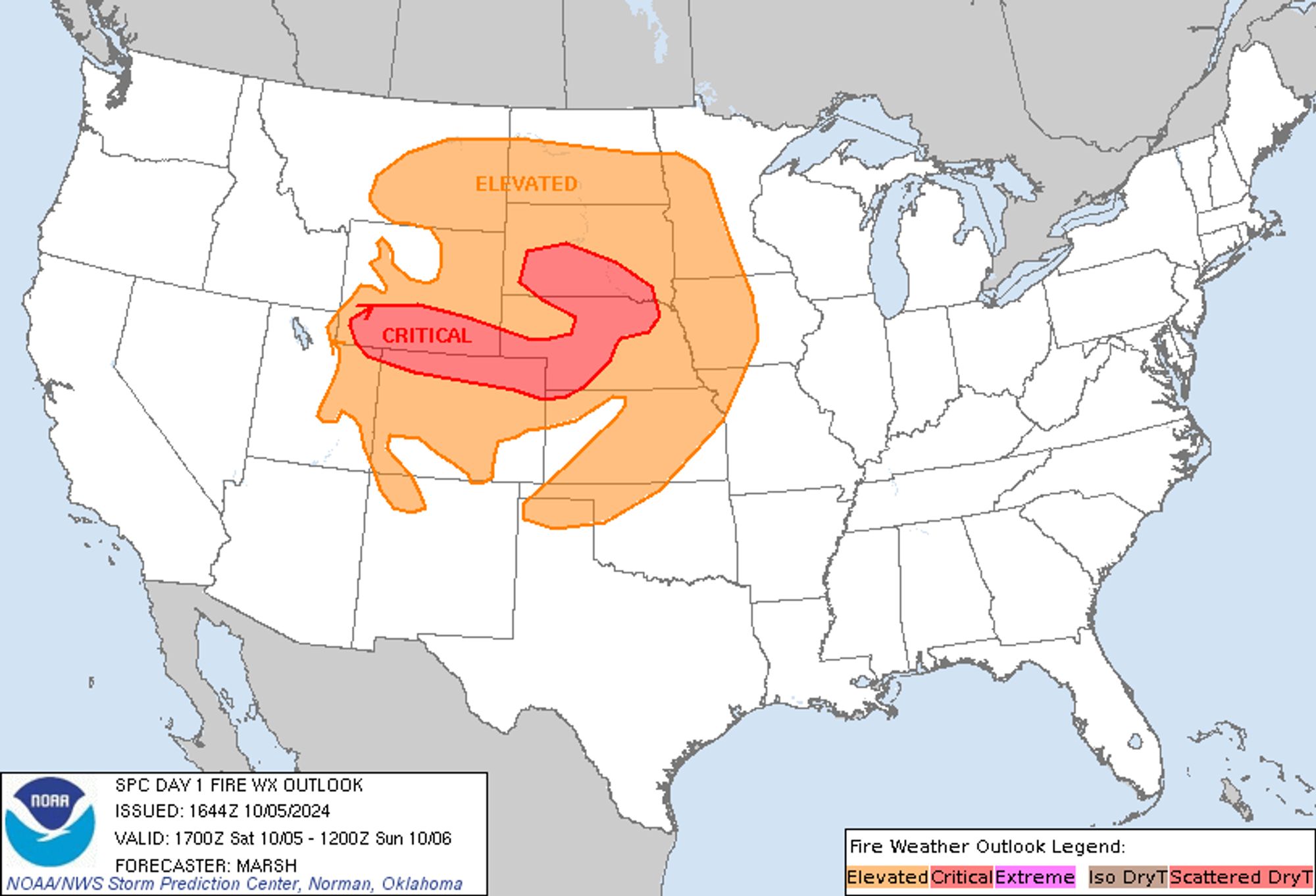 Day 1 Fire Weather Outlook Image