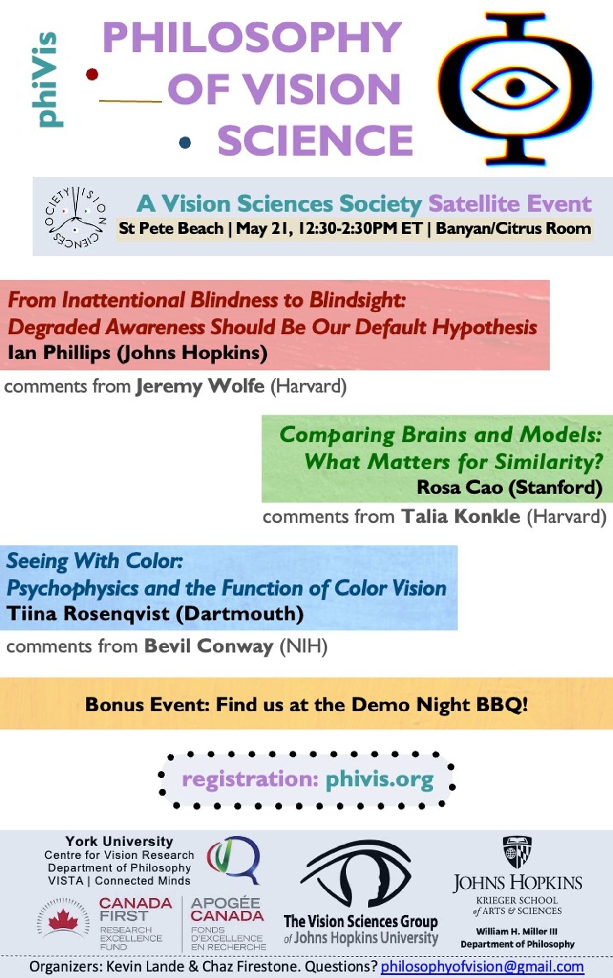 A poster for phiVis, a Vision Sciences Society Satellite Event