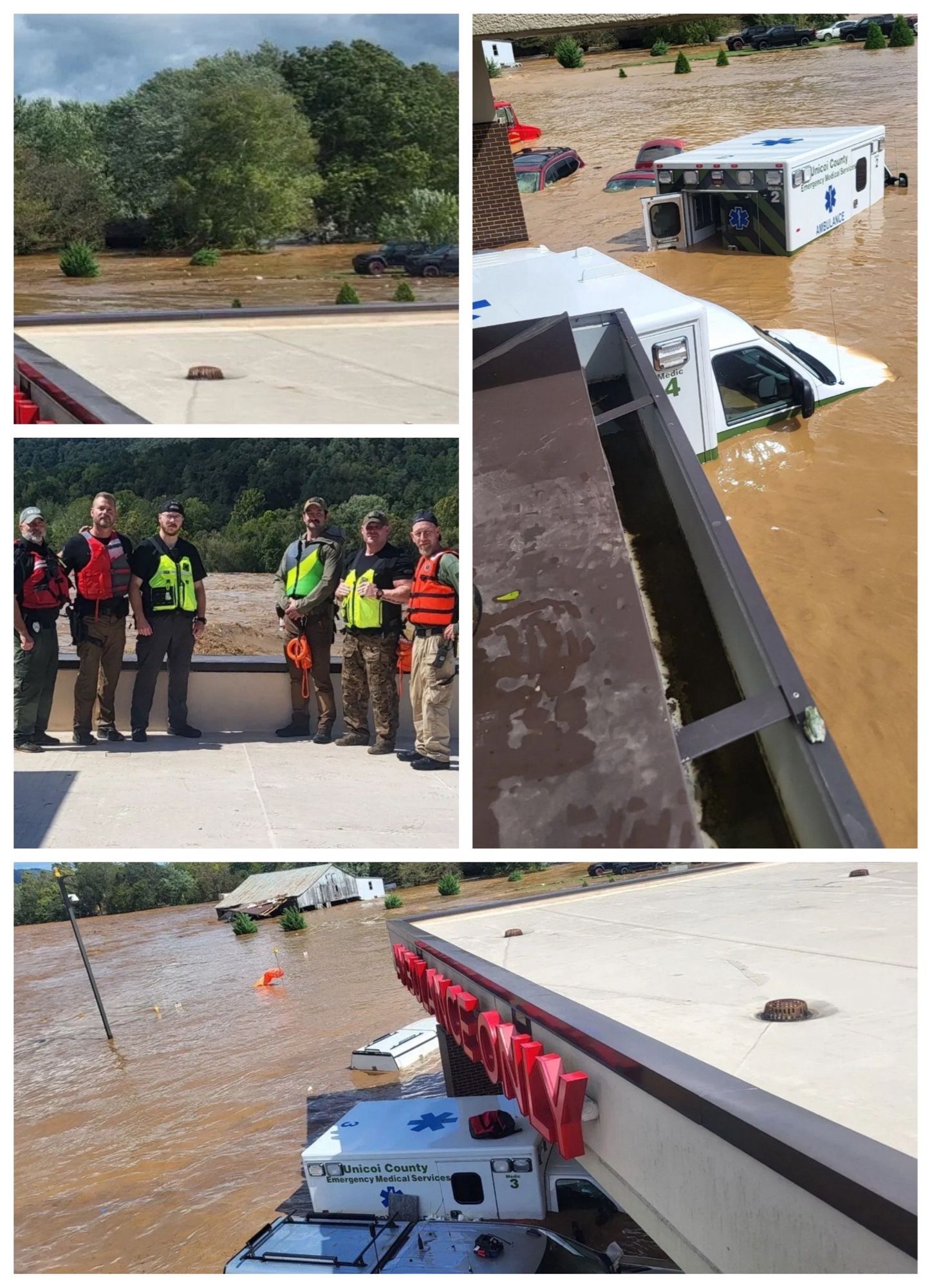 Rescue from the roof of a hospital in Tennessee