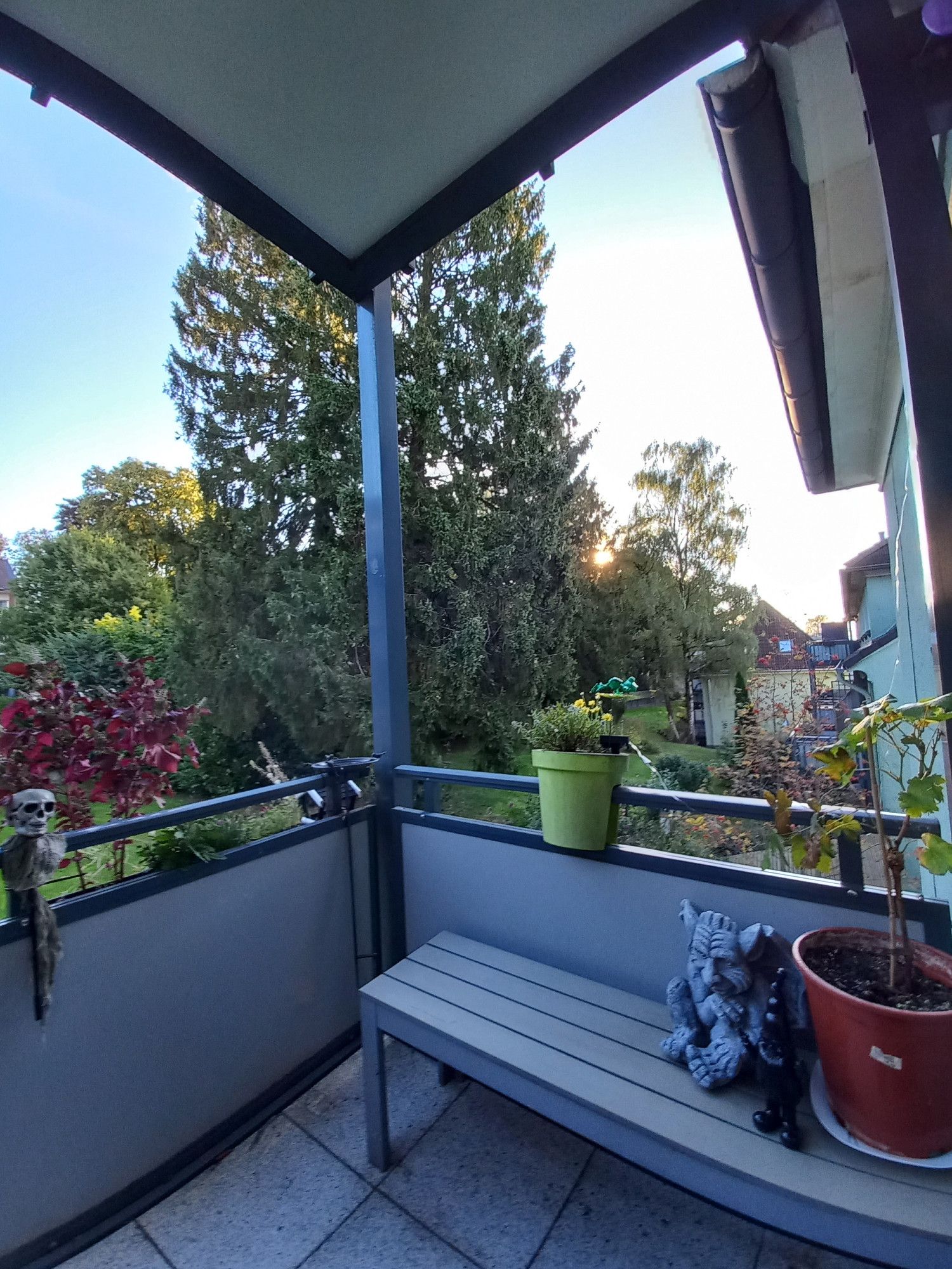 balkon mit planzen