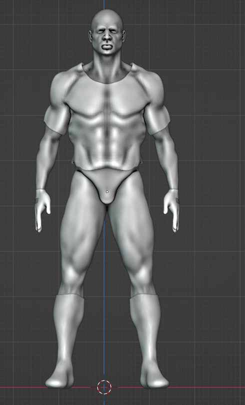 Base mesh with basic shirt, gloves and boots.