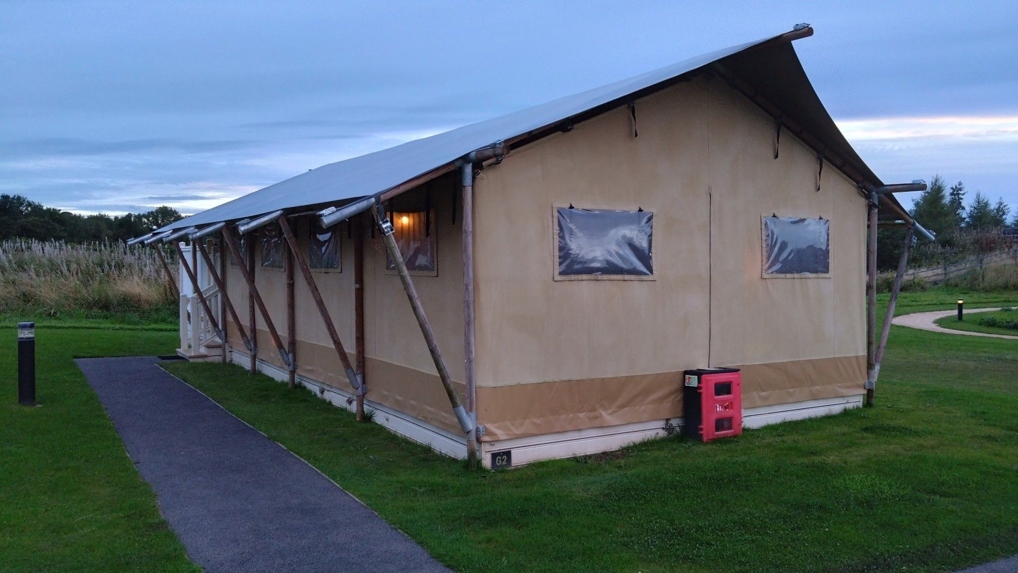 A large glamping tent