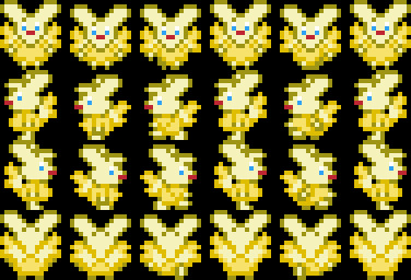 Full-colour sprites of Angel Gabby, from Angel Hare