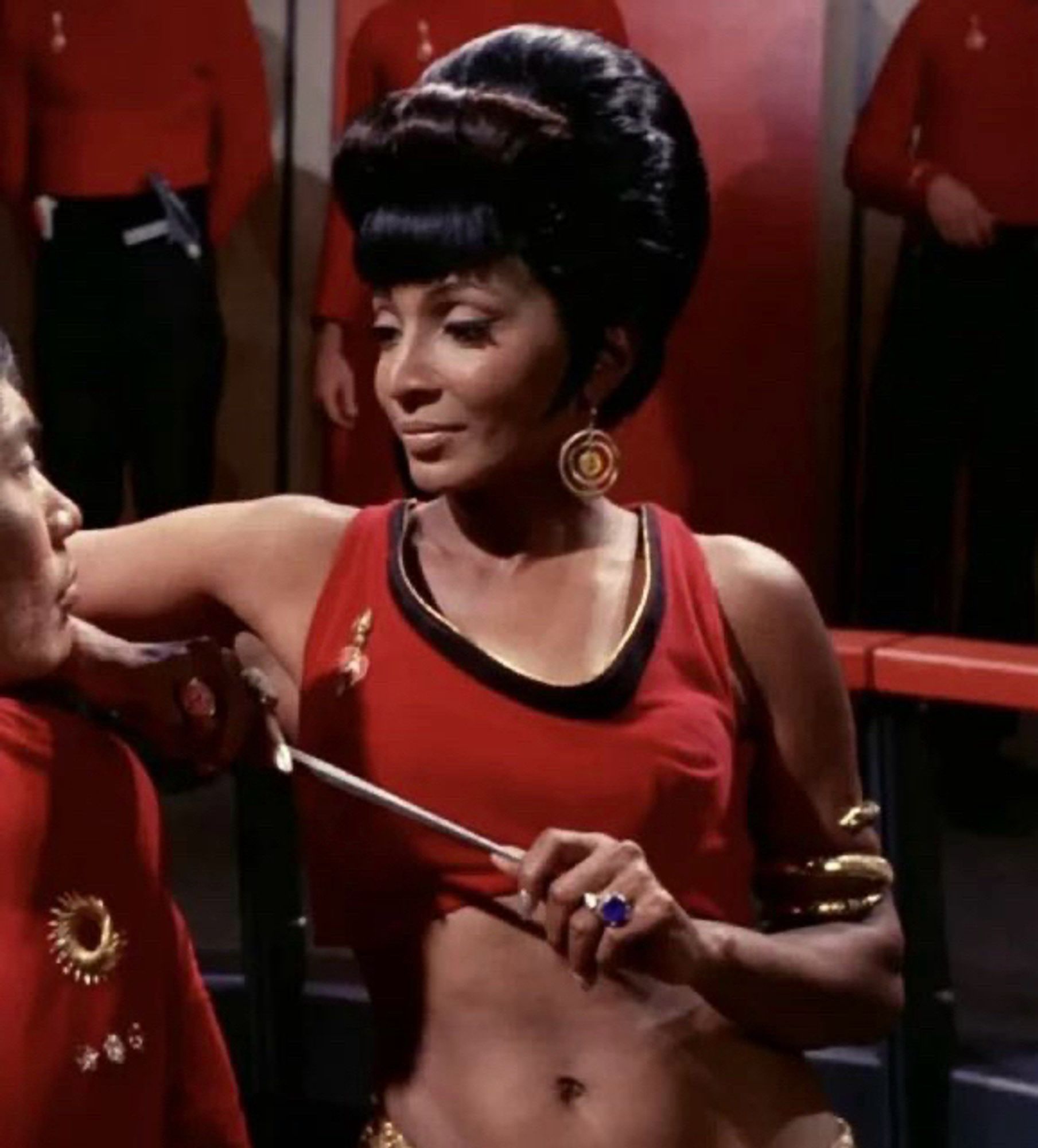 Nichelle dressed sexy as her evil counterpart in the episode “Mirror, Mirror”