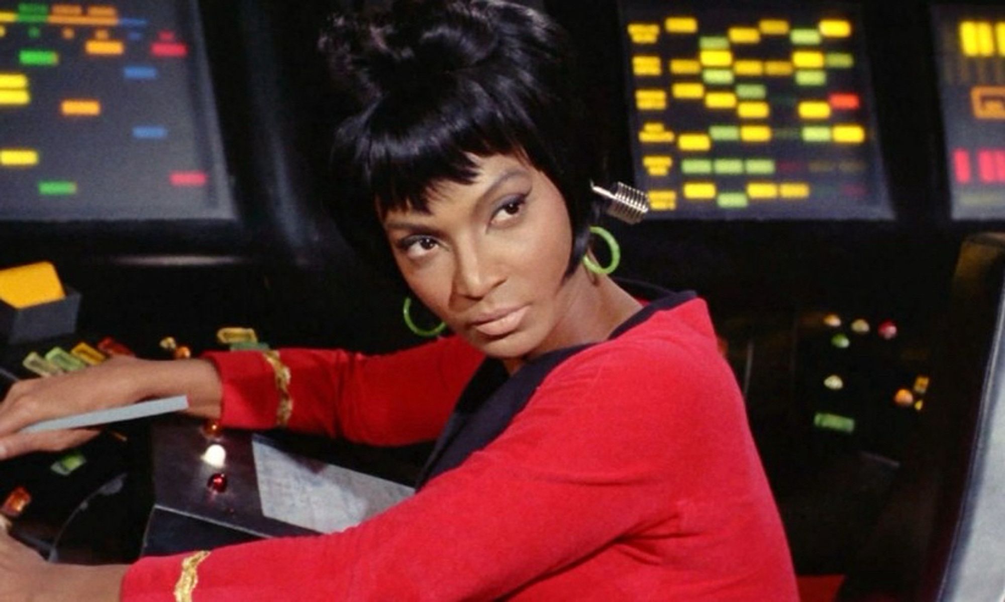 Nichelle Nichols as Uhura in the original Star Trek series.