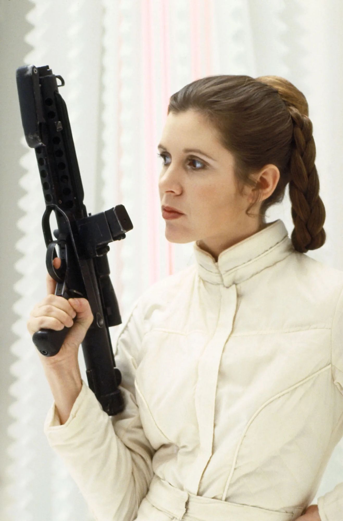 Carrie Fisher as Princess Leia in The Empire Strikes Back.