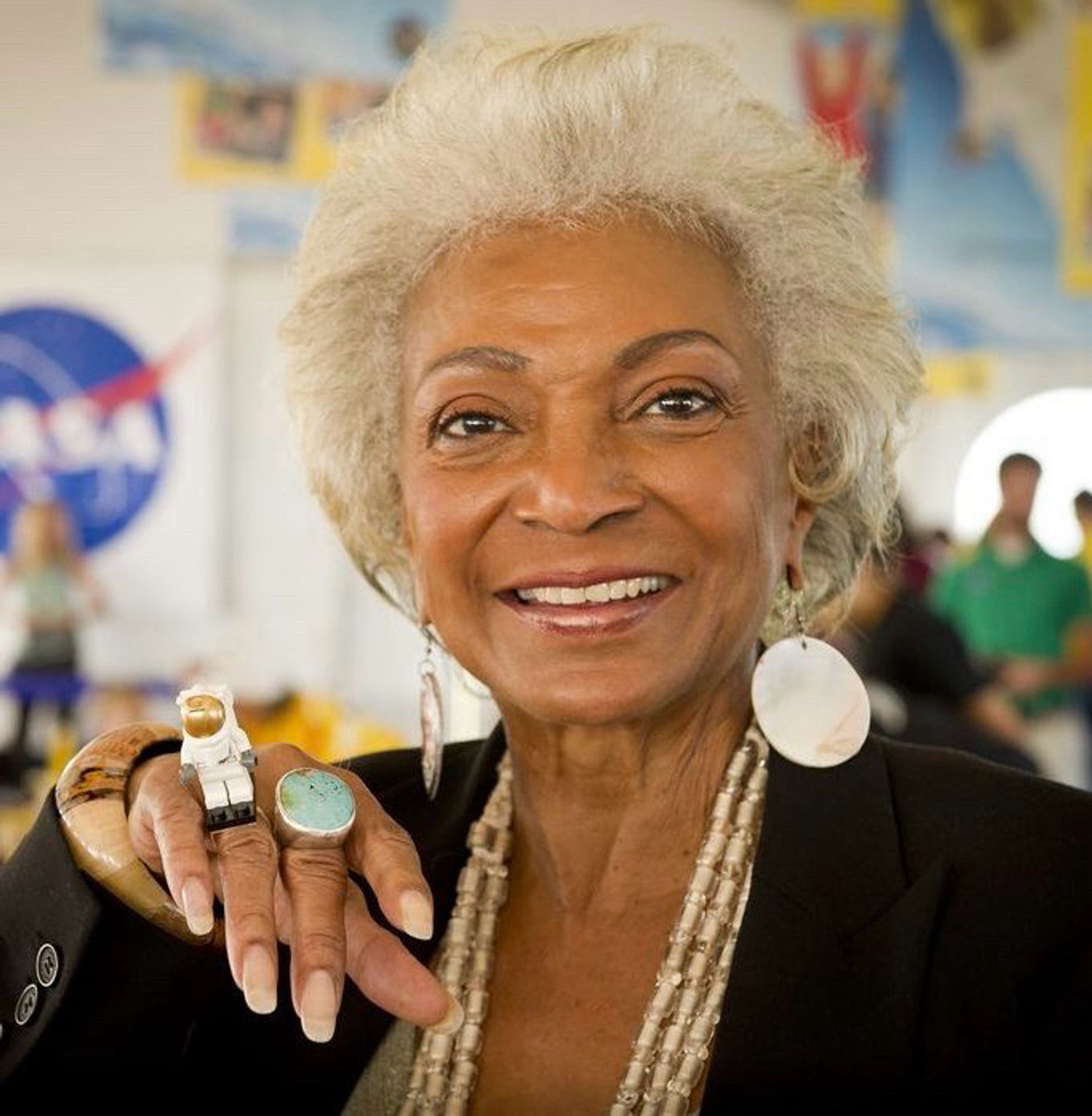 Nichelle Nichols in her later years at a NASA event.