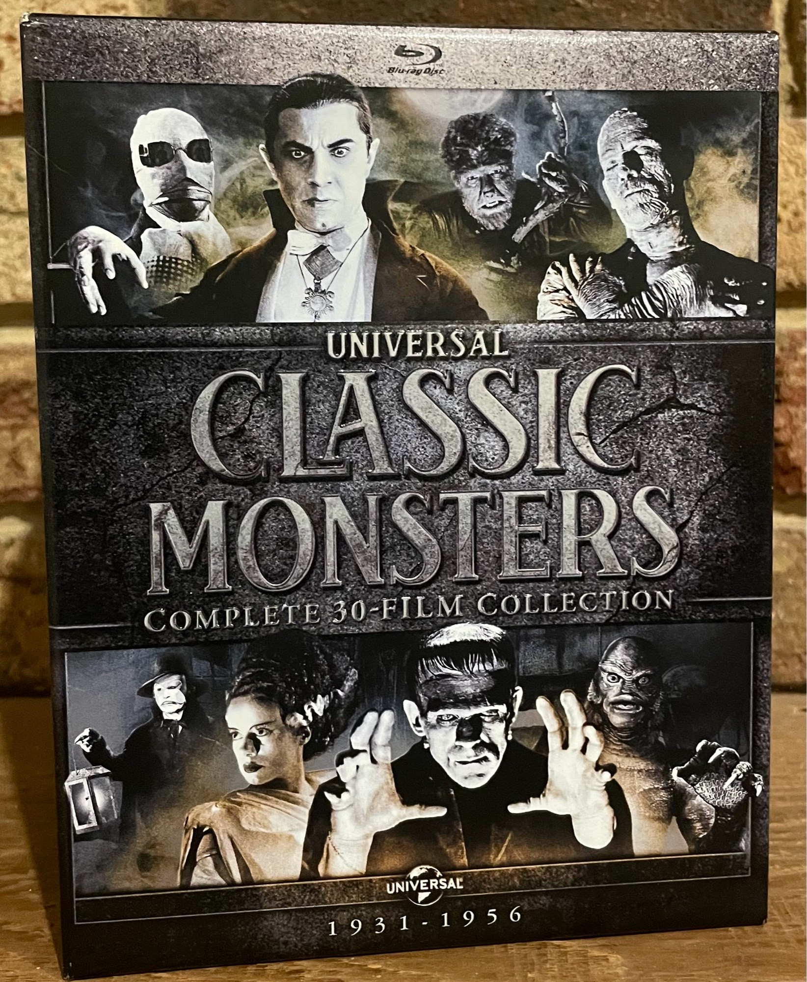 The bluray set for the Universal Classic Monsters Complete 30-Film Collection.