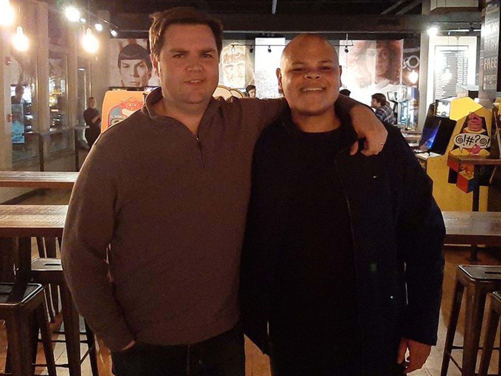 JD Vance with arm around a smiling Jamil Jivani Conservative member of Parliament