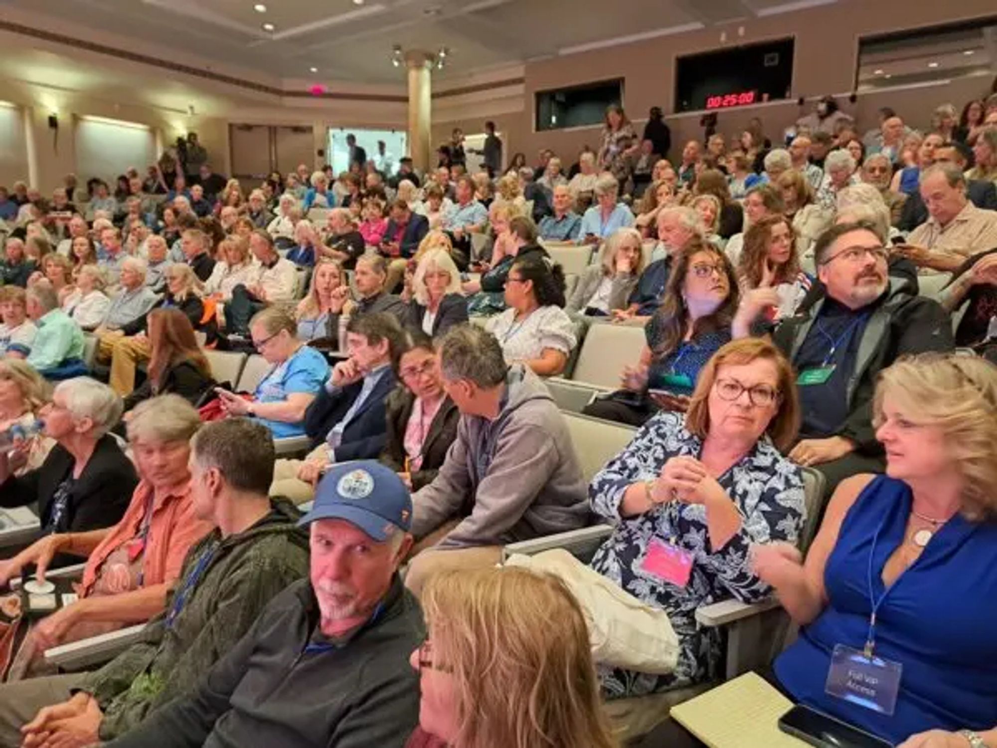 People attend the Reclaiming Canada Conference in Victoria, BC on June 22, 2024. Jeff Sandes/The Epoch Times

Note the audience is older, working class and White, the target audience of the Epoch Times

Much of the topics of the conference is distrust of government, social conservatism and alternative medicine