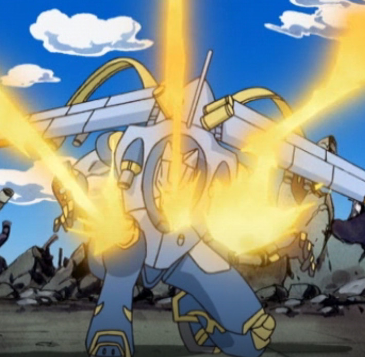 MagnaGarurumon being peed on