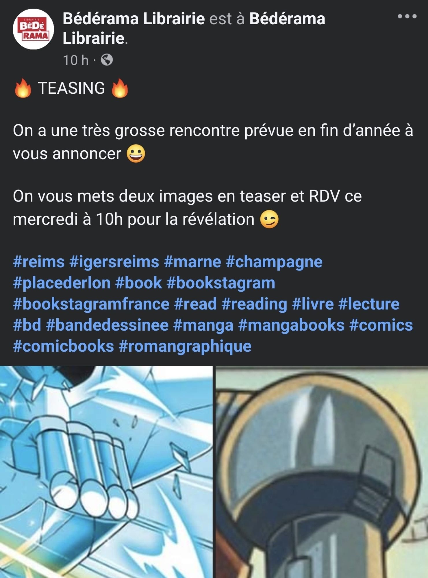 Teasing de la venue de Jérôme Alquié à Reims à la librairie Bédérama.