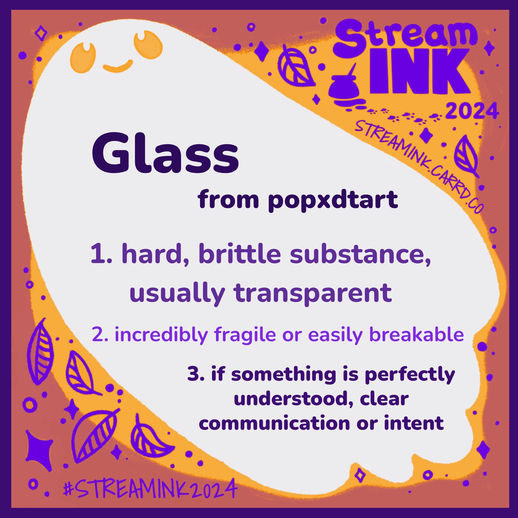 Today’s Stream Ink prompt word is glass