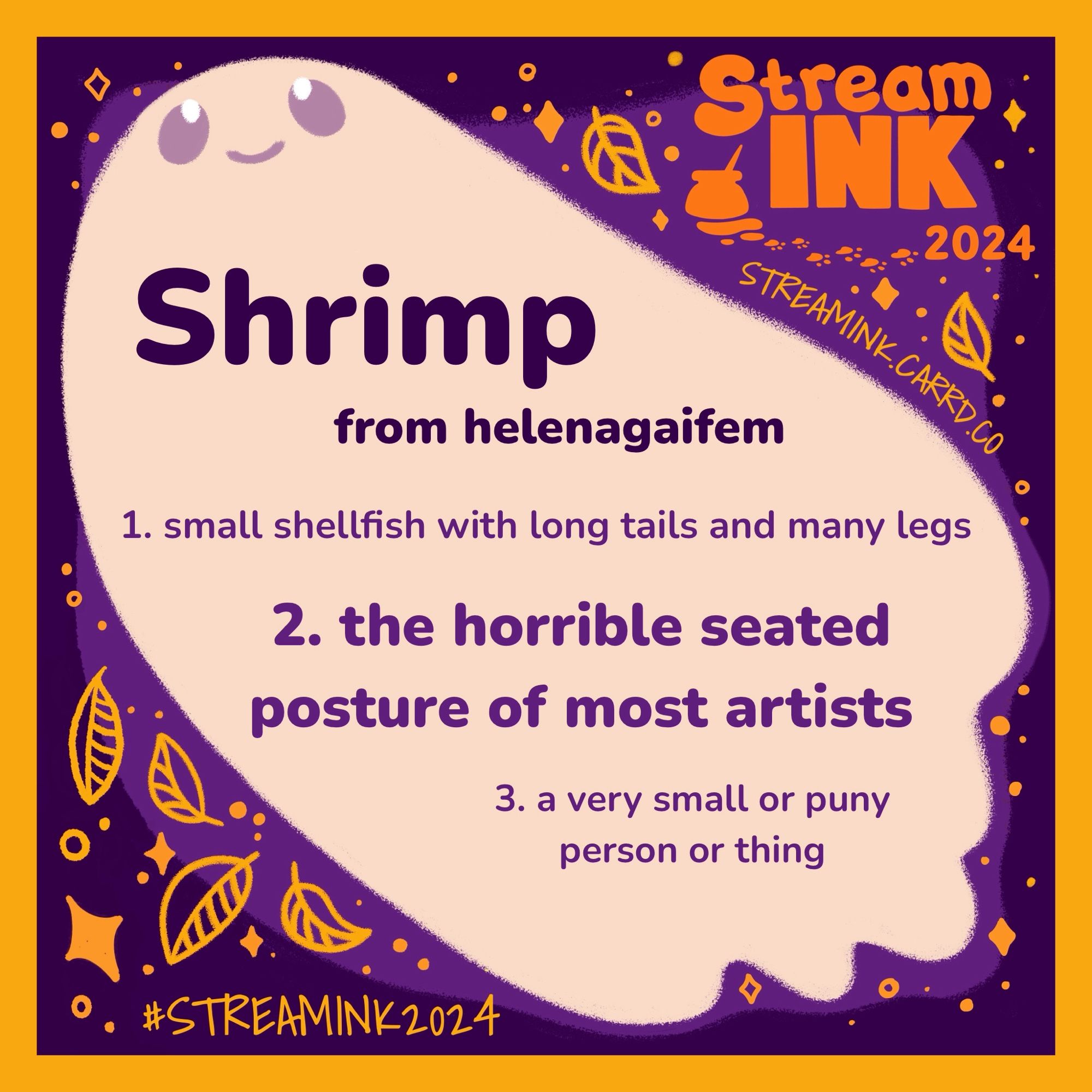 Today’s Stream Ink prompt word is Shrimp!