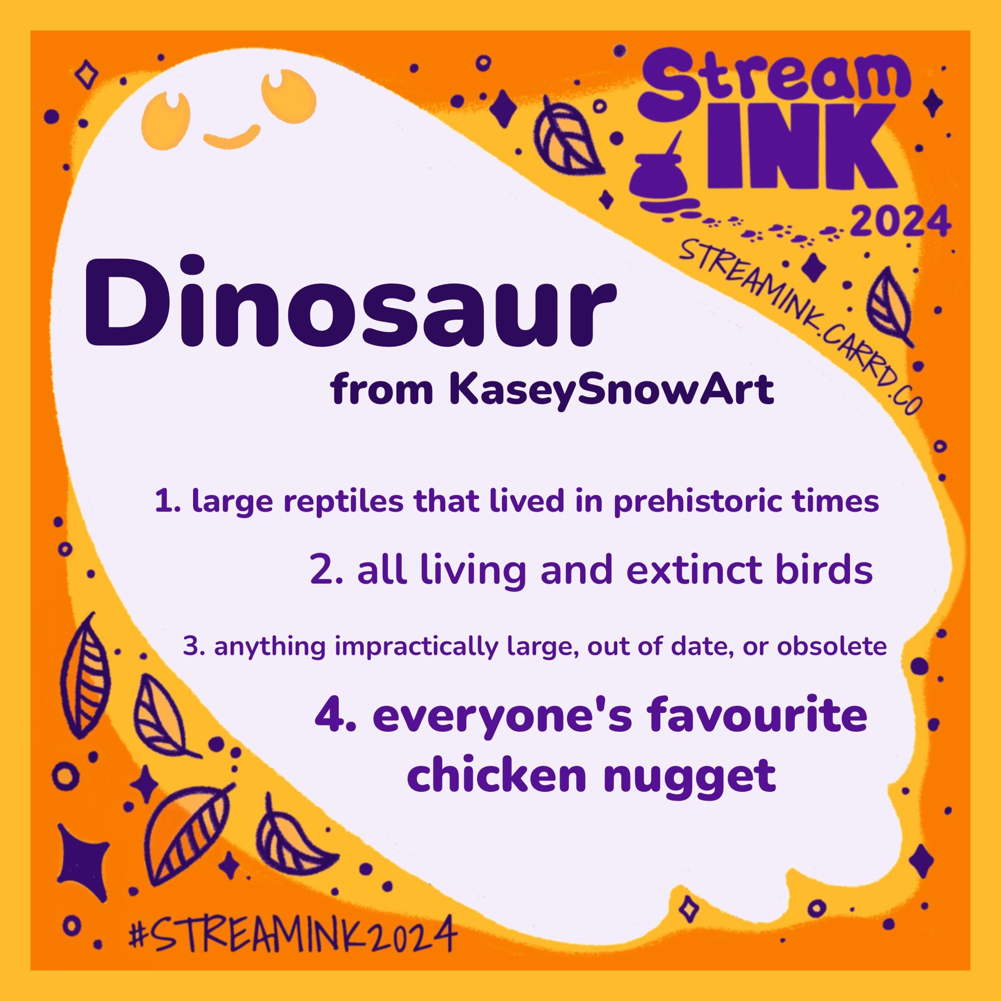 Dinosaur is today’s Stream Ink prompt word!