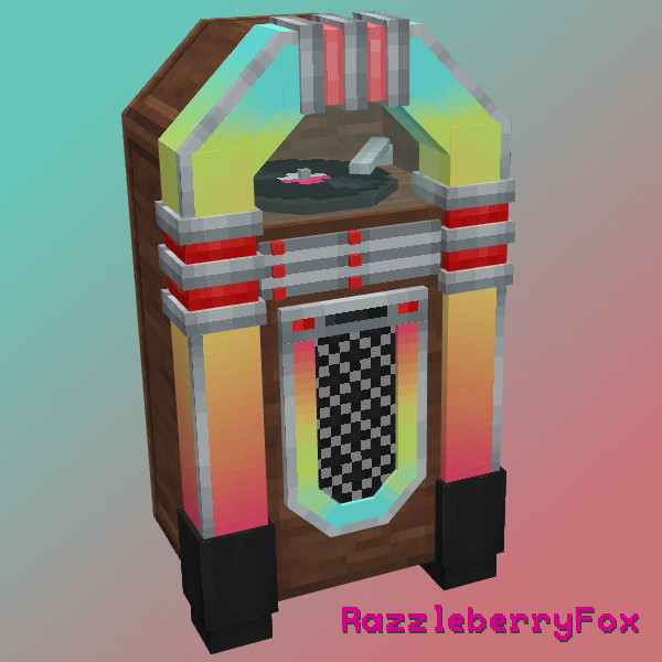 1950's style jukebox commonly seen in diners. With bright neon lights and a wooden body.