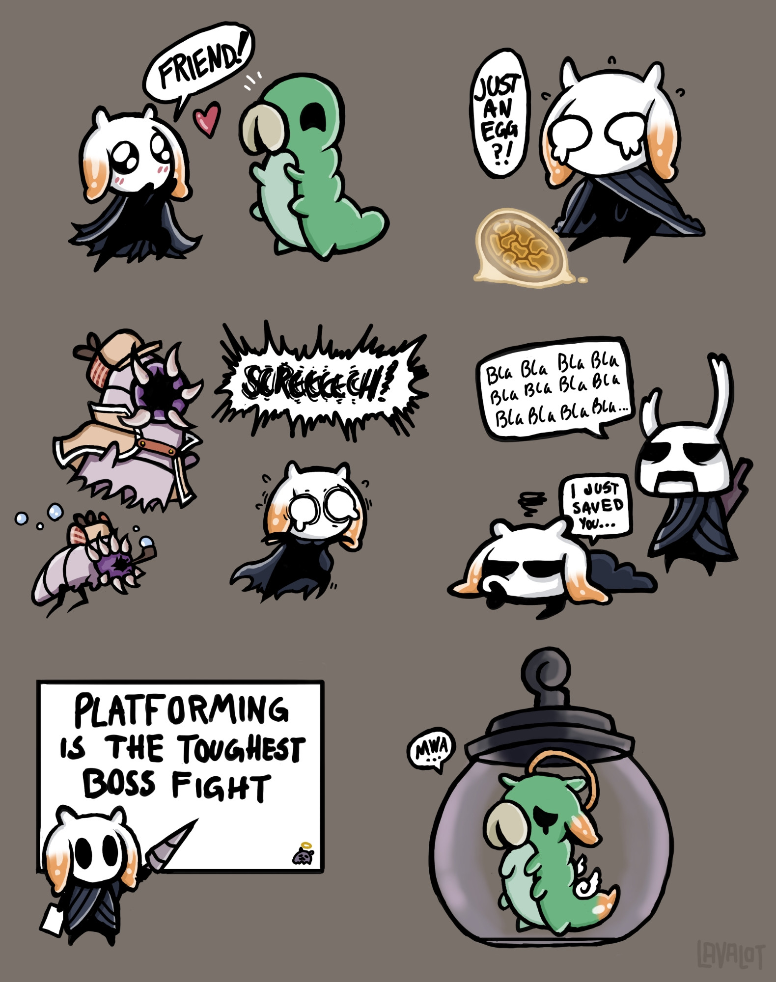 Even more Ina Hollow Knight doodles.