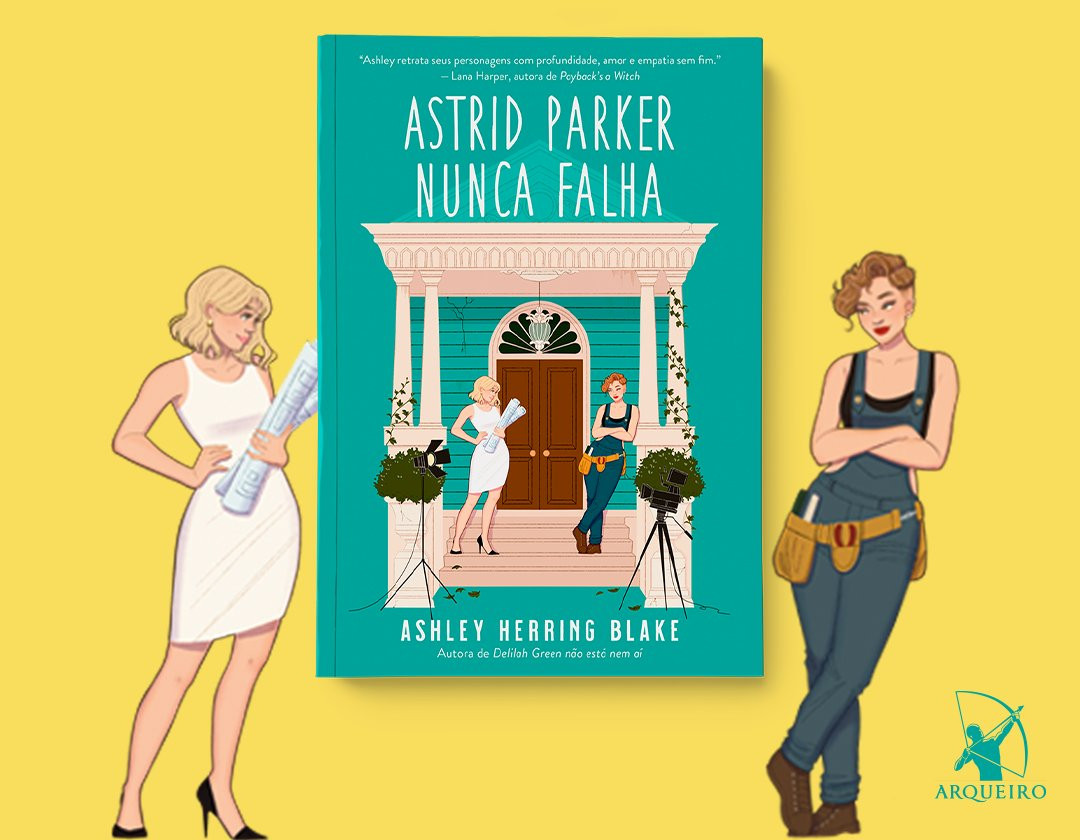 Banner amarelo com o livro no centro e as protagonistas uma de cada lado do livro, com a mesma ilustração da capa. 