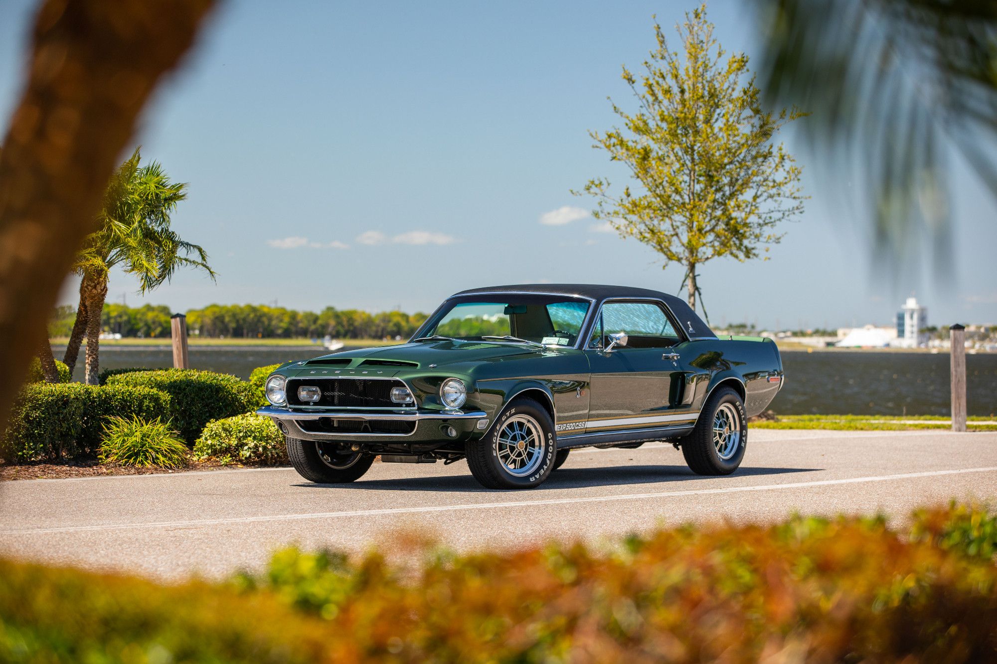 A green 1968 Shelby EXP500 CSS.