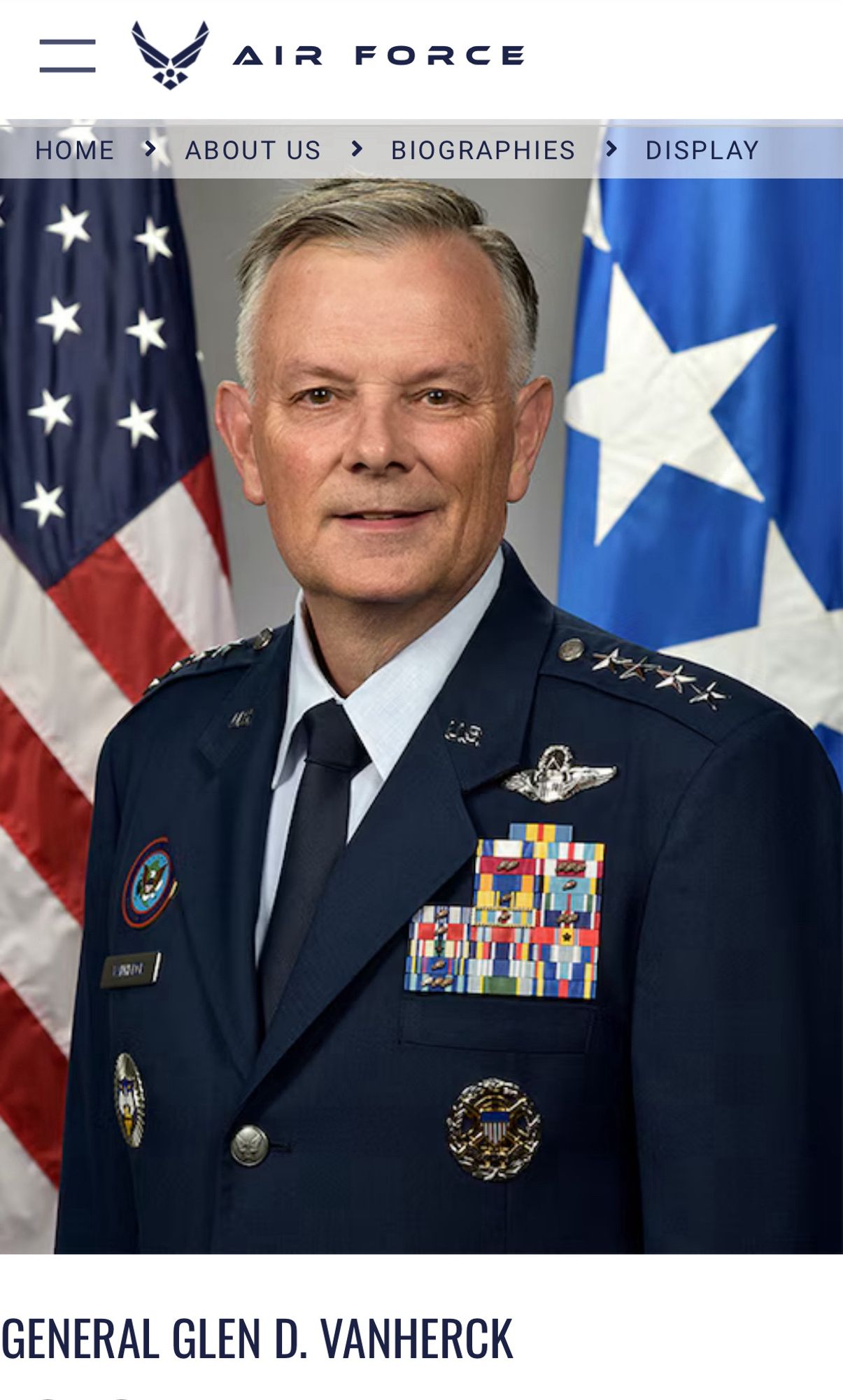 Crusty old white dude in a USAF uniform