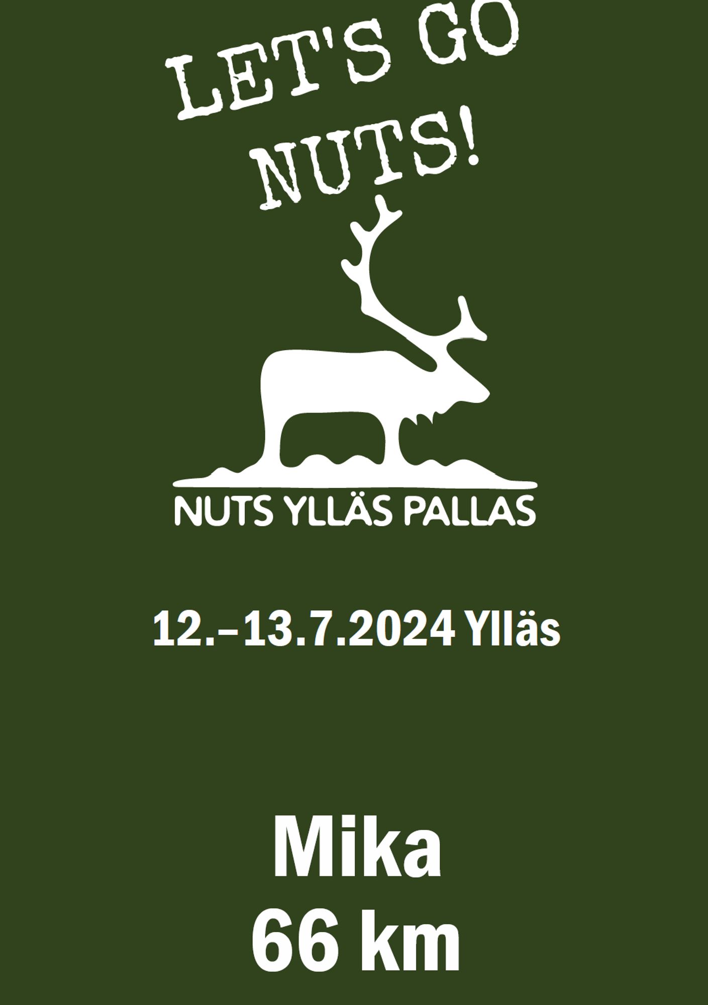 Nuts ylläspallas 66km 12.7. ilmoittautumisvahvistus