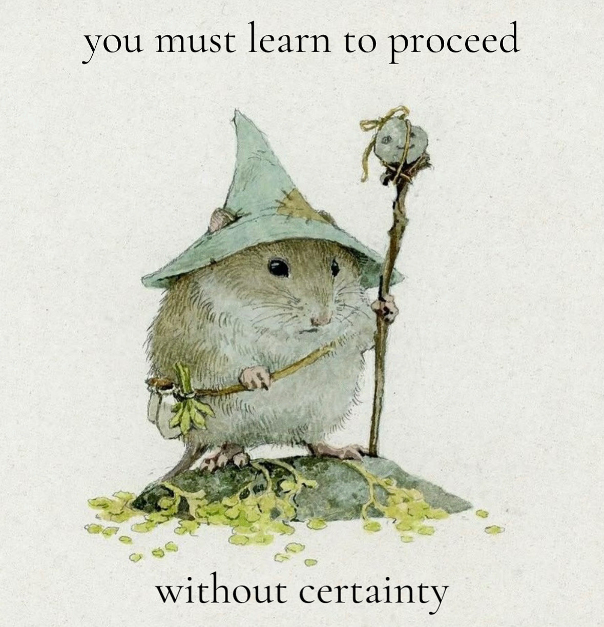 little rodent mage by Lily Seika Jones
“you must learn to proceed without certainty”