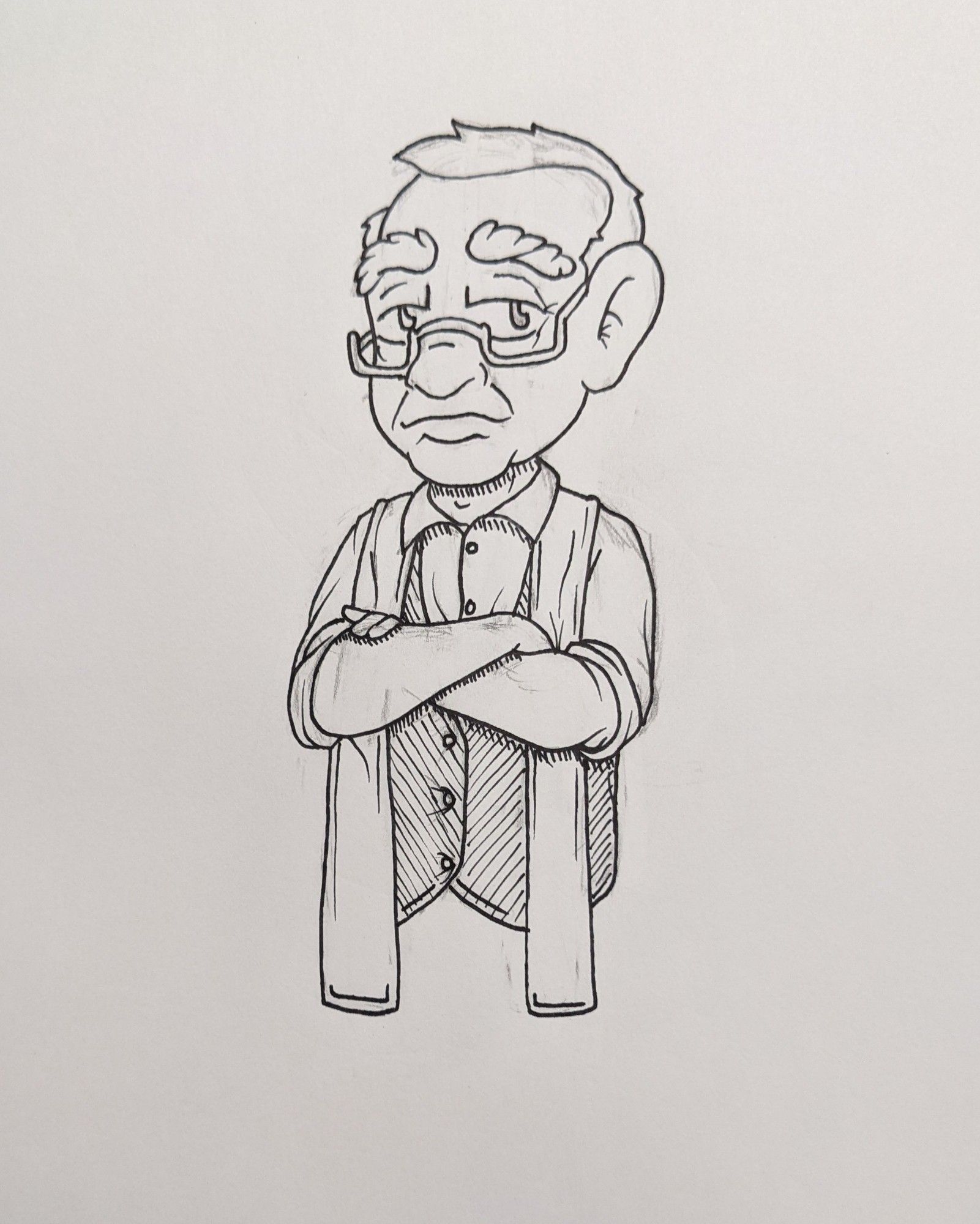 An aged gnomish male librarian