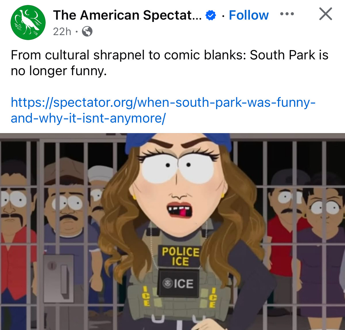 “Nooooo! You’re supposed to be making fun of trans people and Jews, not us!”
